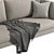 Feel-Good 3-Seater Fabric Sofa 3D model small image 2