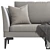 Feel-Good 3-Seater Fabric Sofa 3D model small image 4