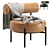 Luxury Leather Rest Lounge Chair 3D model small image 1