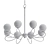 Reverb Chandelier: Textured Bronze & Satin Brass 3D model small image 2