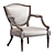 Elegant Vintage Armchair 3D model small image 1