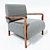 Niguel Lounge Chair: Sleek and Stylish 3D model small image 1