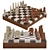 Hermes Chess Set: Elegant Luxury 3D model small image 1