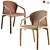 Contemporary Luisa Armchair: Certified Wood Frame, Edge-Trimmed Finish 3D model small image 1