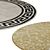 Handcrafted Round Carpets from Jonathan Adler 3D model small image 2