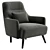 Modern Rufus Armchair: PBR-enabled, High-quality, FBX 3D model small image 2