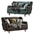 Elegant Cinema Sofa with Removable Cushions 3D model small image 1