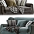 Elegant Cinema Sofa with Removable Cushions 3D model small image 4