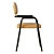 Elegant Bergman Dining Chair 3D model small image 3