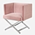 Elegant Eichholtz DAWSON Velvet Chair 3D model small image 1