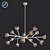 Elegant 14-Light Brass Chandelier 3D model small image 4