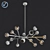 Elegant 14-Light Brass Chandelier 3D model small image 5