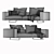 Albedo M2 Sofa: Modern and Stylish Seating 3D model small image 4