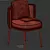 Elegant Torii Dining Chair 3D model small image 5