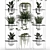 Vertical Garden: Exotic Plants & Stylish Grey Vig Planter 3D model small image 2