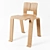 Sleek Origami-inspired Chair: Ombra Tokyo 3D model small image 1