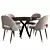 Modern Dining Set: Ralf Table & Cliff Chair 3D model small image 1