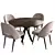 Modern Dining Set: Ralf Table & Cliff Chair 3D model small image 2