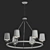 Elegant Devon Round Chandelier 3D model small image 1