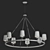 Elegant Devon Round Chandelier 3D model small image 6