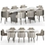 Elegant Torii Dining Set 3D model small image 1