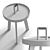 AM.PM Nalaha Coffee Table: Sleek and Portable 3D model small image 4