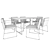 Stylish CB2 Rouka Chair Set 3D model small image 3