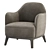 Lysandre Flexform Armchair: Seamless Style and Comfort 3D model small image 2