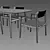 Gloster CLIPPER & ARCHI: Stylish Dining Set 3D model small image 3