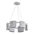 Elegant Dual Glass Pendant Chandelier 3D model small image 2