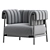 Tirella Armchair: Sleek and Stylish 3D model small image 3