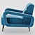 Vical Sladki Lounge Chair 3D model small image 2