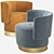 Luxury Velvet ANAIS Armchair 3D model small image 4