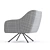 Modern Swivel Armchair: Iceland Black White 3D model small image 4