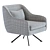 Modern Swivel Armchair: Iceland Black White 3D model small image 5