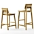 Modern Ethnicraft Bar Stools 3D model small image 2