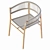 Ethimo Kilt Teak & Rope Dining Chair 3D model small image 4