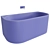 Salini Giada Wall-Mounted Stone Bathtub 3D model small image 5