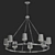 Elegant Devon Round Chandelier 3D model small image 4