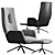 Luxury Cordia Lounge Armchair 3D model small image 2