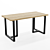 Industrial Oak Loft Table 3D model small image 1