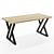 Industrial Oak Loft Table SP07 3D model small image 1