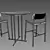 Gloster Whirl Table & Archi Bar Chair Set 3D model small image 2