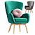 Modern Armchair Leta - PBR Design 3D model small image 1