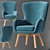 Modern Armchair Leta - PBR Design 3D model small image 3