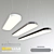 Modern LED Pendant Light for Business Centers and Public Spaces 3D model small image 1
