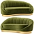 Luxurious Shelly Velvet Chaise - Meridian's Finest 3D model small image 3