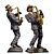 Elegant Saxophonist Figurine: Detailed 3D Model 3D model small image 1