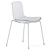 Elegant Langue Stack Dining Chair 3D model small image 4