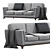 Ceni Volcanic Gray Sofa: Modern Comfort for Your Home 3D model small image 1